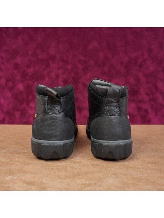 Bogs Women Casual Chukka Black Leather Lace-up Waterproof Ankle Boots size 11.5 main image 5